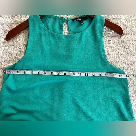 C. Luce Designer Turquoise Sleeveless Layered Blouse Women’s Size Small - Picture 12 of 12